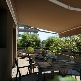 Toldo Beige Aluminio Blanco 2.95x2