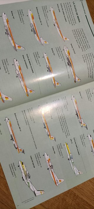 Folleto Aviones y Aeropuerto Airbus 340-200 Iberia