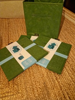 Set de 4 Cajas Organizadoras Verdes