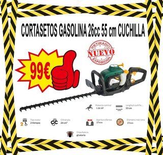 Cortasetos Gasolina 26cc 55cm Cuchilla