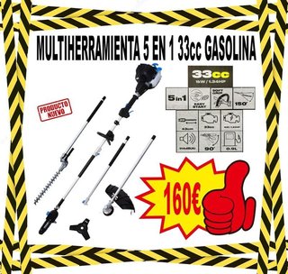 MULTIHERRAMIENTA DE GASOLINA 5 EN 1 33cc