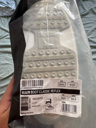 Botas Moon Boot Classic Reflex Plata T.39/41