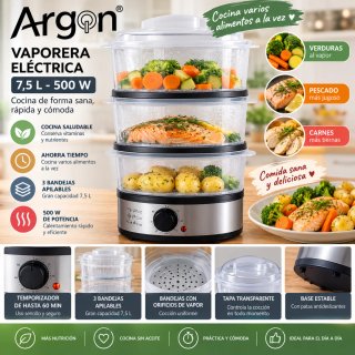 Vaporera Eléctrica Argon 7,5 L