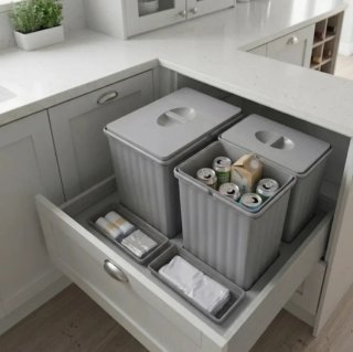 Set de Cubos de Reciclaje para Cajón