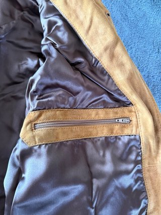 Giubbotto bomber vintage camoscio marrone
