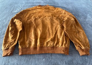 Giubbotto bomber vintage camoscio marrone