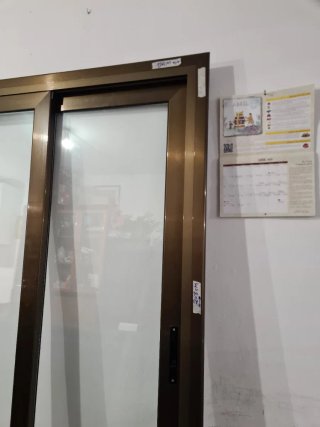 Puerta corredera de aluminio 119x203 cm