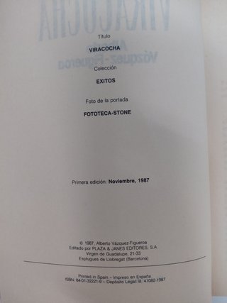 Viracocha. Alberto Vázquez Figueroa