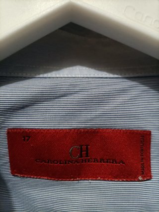 Camisa Carolina Herrera Azul Talla XL