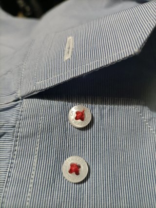 Camisa Carolina Herrera Azul Talla XL