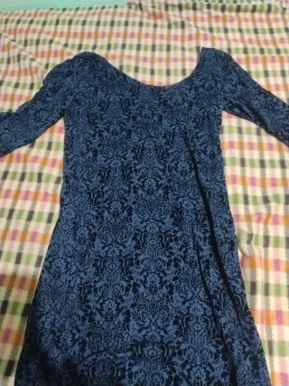Vestido azul estampado