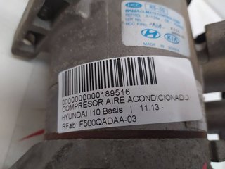 COMPRESOR AIRE ACONDICIONADO HYUNDAI I10 Basis