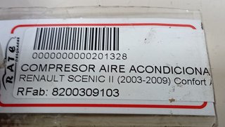 COMPRESOR AIRE ACONDICIONADO RENAULT SCENIC II Confort Authentique
