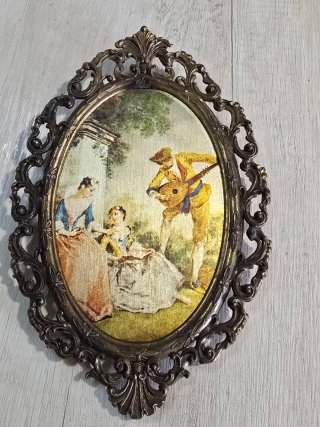 Quadretto d'epoca ovale