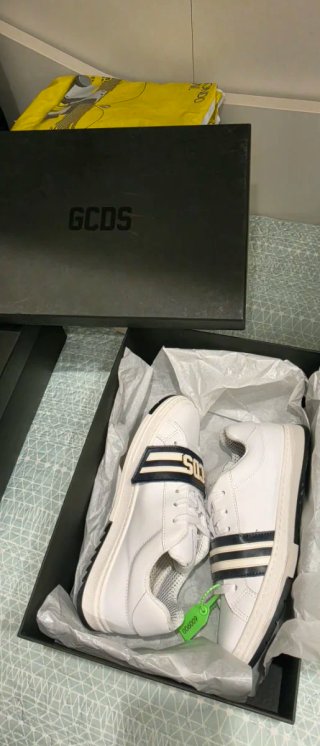 Sneakers GCDS Pelle Bianca Nuove Tg 37