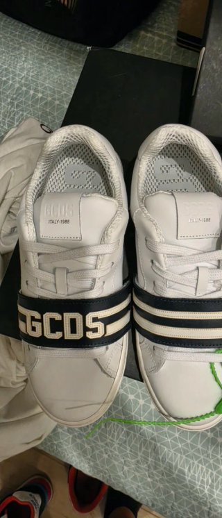 Sneakers GCDS Pelle Bianca Nuove Tg 37