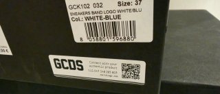 Sneakers GCDS Pelle Bianca Nuove Tg 37