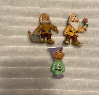 3 Figuras Disney 7 Enanitos Vintage