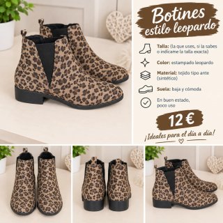 Botines estilo leopardo