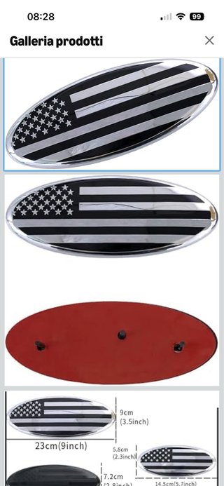 Emblema auto bandiera americana