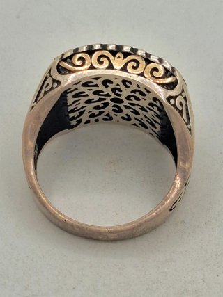 Anillo Plata 925 con Águila bicefala y Circonitas