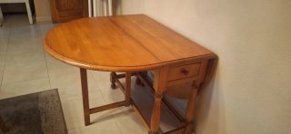 Mesa de Pino con Alas Extensibles