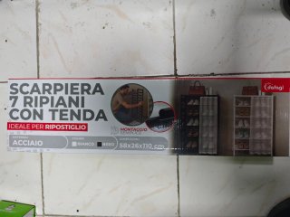 Scarpiera Dafagi 7 Ripiani con Tenda