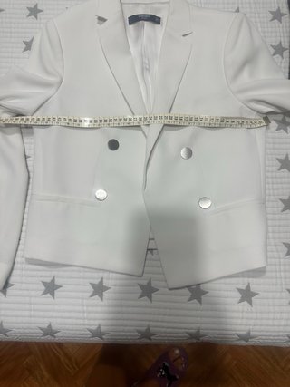 Americana Mango Blanca Doble Botonadura