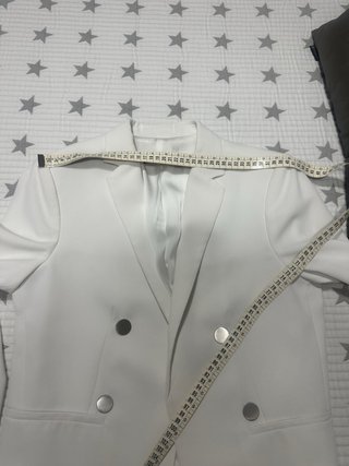 Americana Mango Blanca Doble Botonadura