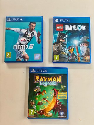 Pack 3 Juegos PS4: FIFA 19, LEGO, Rayman
