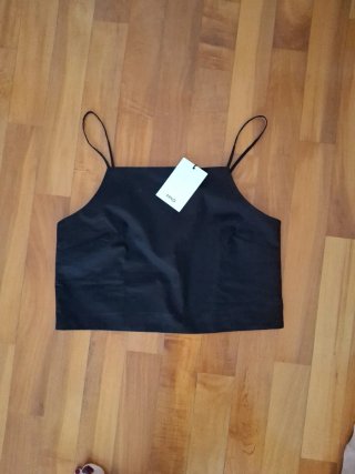 Top negro tirantes Mango