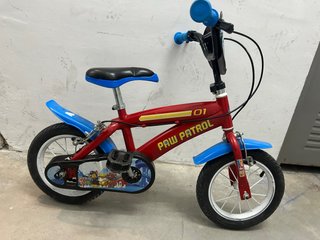 Bicicleta infantil Paw Patrol