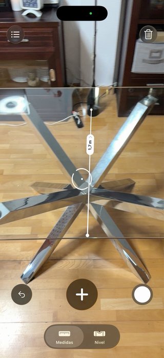 Mesa de Comedor de Cristal y Acero