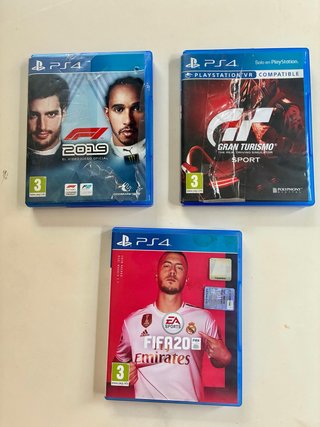 Pack 3 Juegos PS4: F1 2019, GT Sport, FIFA 20