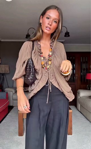 Blusa frunces