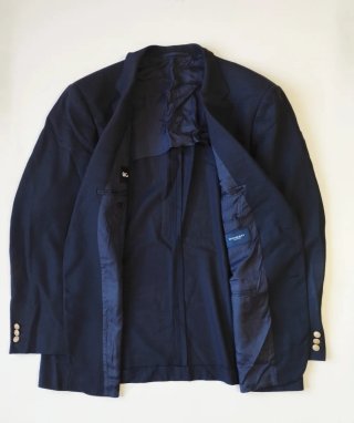 Blazer Lana Virgen Burberry Azul