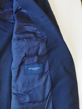 Blazer Lana Virgen Burberry Azul
