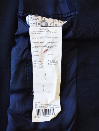 Blazer Lana Virgen Burberry Azul