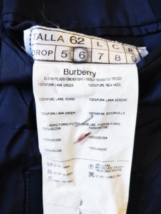 Blazer Lana Virgen Burberry Azul