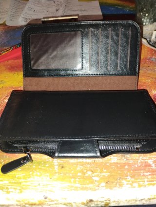Portafoglio in ecopelle nero
