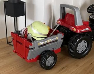 Tractor infantil con pala y remolque