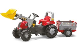 Tractor infantil con pala y remolque