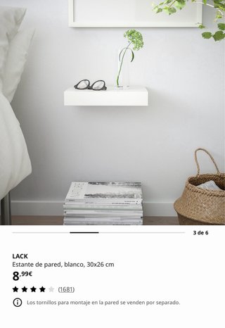 5 Estantes flotantes pared