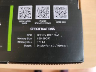 Tarjeta Gráfica MSI GeForce RTX 5060