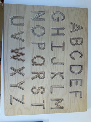 Juego de Letras de Madera de Abedul Montessori