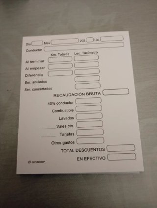Talonarios de recaudación