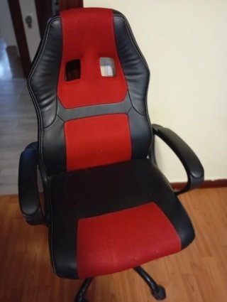 Silla de Estudio Gaming Roja y Negra