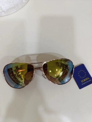 Occhiali da sole uomo oro multicolor
