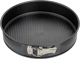 Zenker Molde desmontable de 24 cm, antiadherente, redondo con base plana (color negro), cantidad: 1