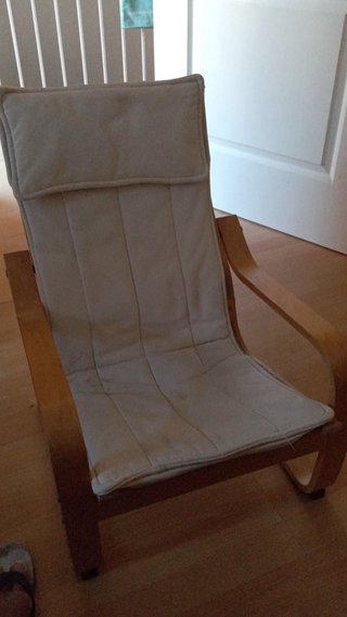 Hamaca infantil de tela y madera